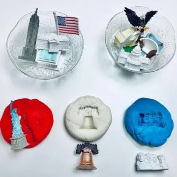 Safari Ltd. USA Super Toob - Toy Figures of Lincoln Memorial, Hoover Dam, Liberty Bell, Alamo, Mt. Rushmore, Statue of Liberty, Capital, White House & More - Educational Toy for Boys, Girls & Kids 3+