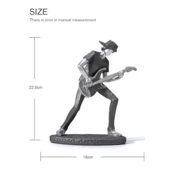 HAUCOZE Music Decor Statue Musician Figurine Piano Sculpture Gifts Home Arts Polyresin 9.5inch