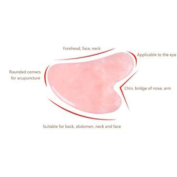 YeeTeching Jade Roller and Gua Sha Set for Skincare