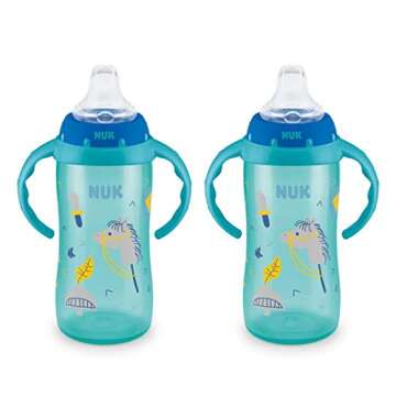 NUK Jungle 10 Ounce Learner Cup with Handles 2 Pack