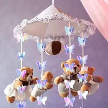 Zonon 3D Butterfly Hanging Garlands Decoration Butterfly Laser Paper Party Streamers Backdrop for Graduation Wedding Birthday Fairly Baby Shower Party Decorations(4 Pieces)