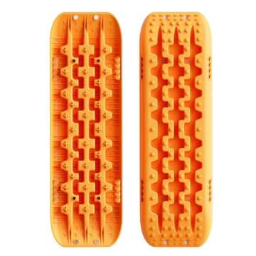 ALL-TOP Recovery Traction Boards, 2PCS & Mounting Kit, Reinforced Off Road Bendable Tire Friction Tracks (3rd Gen,Orange)