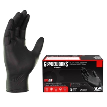 Gloveworks Black Disposable Nitrile Gloves for Every Task