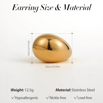 SLOONG Waterdrop Ring 18K Gold Plated Statement Ring