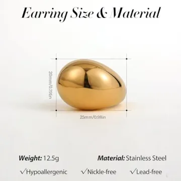 SLOONG Waterdrop Ring 18K Gold Plated Statement Ring