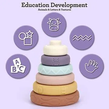Mini Tudou Baby Stacking Toy - Soft and Safe for Babies