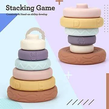 Mini Tudou Baby Stacking Toy - Soft and Safe for Babies