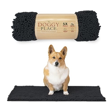 My Doggy Place Microfiber Dog Mat for Muddy Paws - Absorbent, Quick-Drying, and Non-Slip