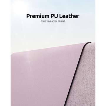 YSAGi Leather Desk Pad Protector, Office Desk Mat, Large Mouse Pad, Non-Slip PU Leather Desk Blotter...