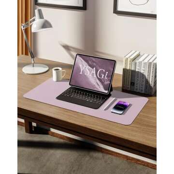 YSAGi Leather Desk Pad Protector for Office & Home