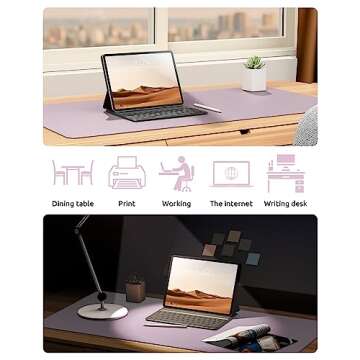 YSAGi Leather Desk Pad Protector for Office & Home