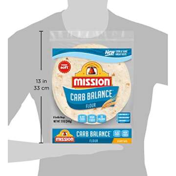 Mission Soft Taco Whole Wheat Tortillas, Whole Grain, High Fiber, Trans Fat Free, Medium Size, 10 Count