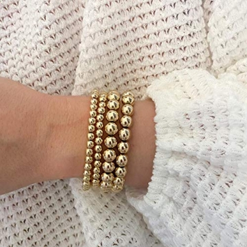 Elegant 14k Gold Plated Adjustable Bracelets Set for Women