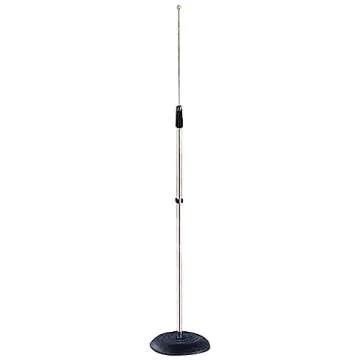 PYLE-PRO Microphone Stand - Universal Mic Mount with Heavy Compact Base, Height Adjustable (2.8’ - 5’ ft.) - PMKS5