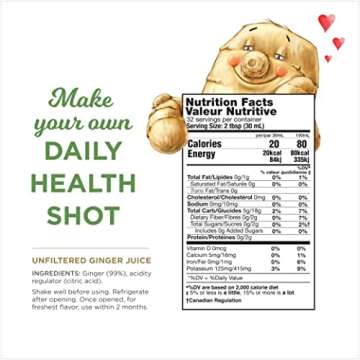 Premium 99% Pure Ginger Juice for Daily Wellness Shots