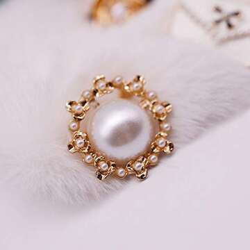Celebrity Designer Jewelry Brooch Pins,Brooches with Imitation Pearl for Women Fashion