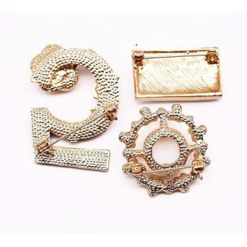 Celebrity Designer Jewelry Brooch Pins,Brooches with Imitation Pearl for Women Fashion