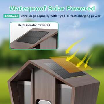 Birdster 2.5K HD Smart Bird Feeder with Camera Solar Powered, AI Identifies 12000+ Birds, Auto Motion Detection, Waterproof Wooden Video Bird Feeder Camera Live, Gift of Bird Lover (4G LTE)