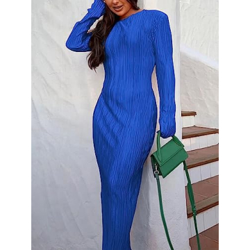 Annystore Long Sleeve Dress for Versatile Style