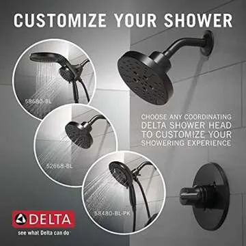 Delta Trinsic 14 Series Shower Trim Kit | Matte Black | Durable Design