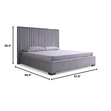 Limari Home Fendor King Velvet Bed - Stylish Comfort
