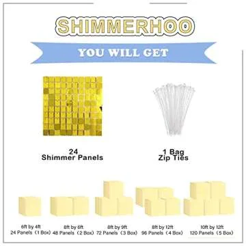 Shimmer Wall Backdrop - 24pcs Decorations Panel | Wedding, Birthday, Anniversary, Engagement & Bridal Shower Party Decor Panel (Red)