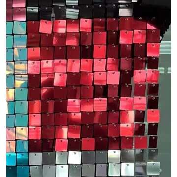 Shimmer Wall Backdrop - 24pcs Decorations Panel | Wedding, Birthday, Anniversary, Engagement & Bridal Shower Party Decor Panel (Red)