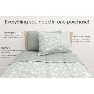 Beddy's Woodland Zipper Bedding - Easy Kids Bed in a Bag