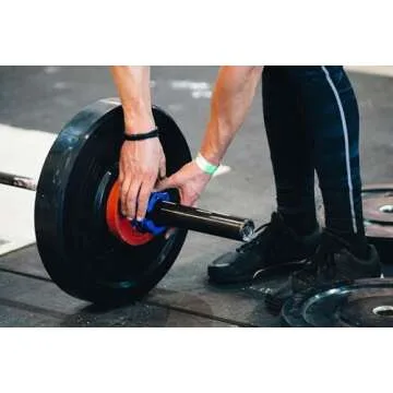 GW Tech Barbell Clamps 2 inch, Heavy Duty Exercise Collars 2" Quick Release Pair of Locking Pro Olympic Weight Bar Plate Locks Collar Clips for Workout Weightlifting Fitness Training - Red