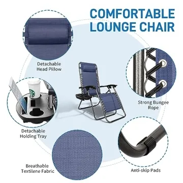 Bonnlo Infinity Zero Gravity Chair for Outdoor Relaxation