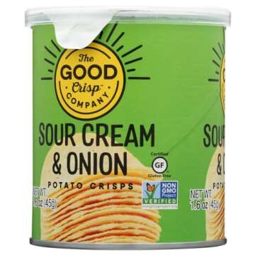 The Good Crisp Company, Good Crisps Minis (Sour Cream and Onion, 1.6 Ounce, Pack of 12) Non-GMO, All...