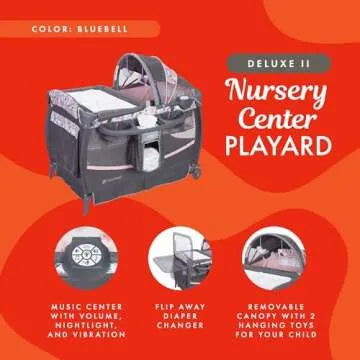 Baby Trend Deluxe II Nursery Center® Playard, Bluebell