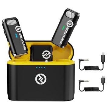 Hollyland Lark M1 Wireless Lavalier Microphone: Dual-Channel Lapel Mic with Noise Cancellation for I...