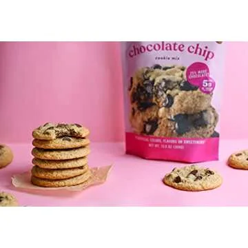 Miss Jones Baking Gluten-Free Chocolate Chip Cookie Mix - More Chocolate Chips, 50% Lower Sugar, Naturally Sweetened Desserts & Treats, 13 Ounce (Pack of 1)
