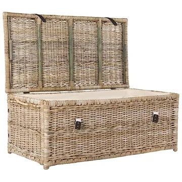 Happimess 46" Wicker Storage Trunk for Stylish Organization