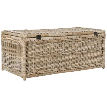 Happimess 46" Wicker Storage Trunk for Stylish Organization