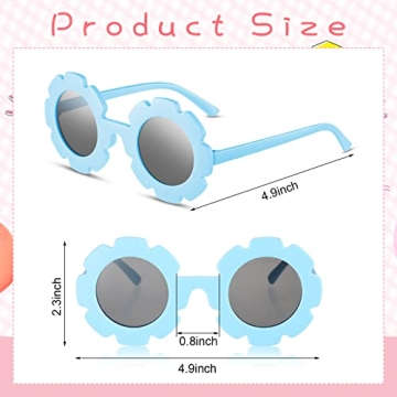 Adorable Kids Flower Sunglasses Set - 6 Cute Pairs