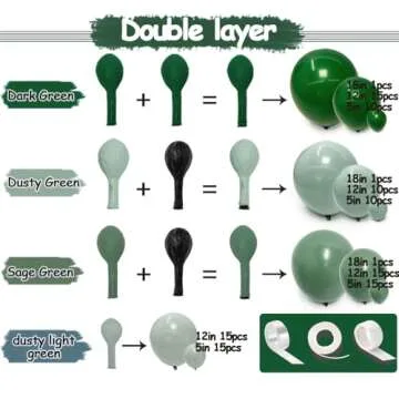 Green Balloon Garland Kit for All Occasions