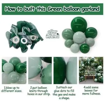 Green Balloon Garland Kit for All Occasions