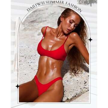 DaiLiWei Thong Bikini Sets for Women 2 Piece Brazilian Swimsuit Teens Bathing Suit Push Up Top Micro Bikinis Swim Suit 2025