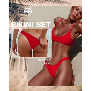 DaiLiWei Thong Bikini Sets for Women 2 Piece Brazilian Swimsuit Teens Bathing Suit Push Up Top Micro Bikinis Swim Suit 2025