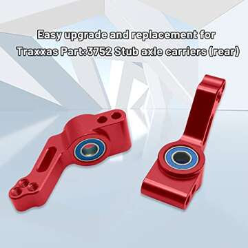 OGUNKE Aluminum Caster and Steering Blocks for Traxxas