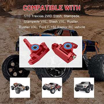 OGUNKE Aluminum Caster and Steering Blocks for Traxxas