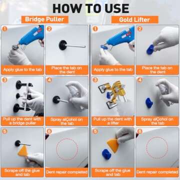 45Pcs Car Dent Puller Kit for DIY Paintless Repair