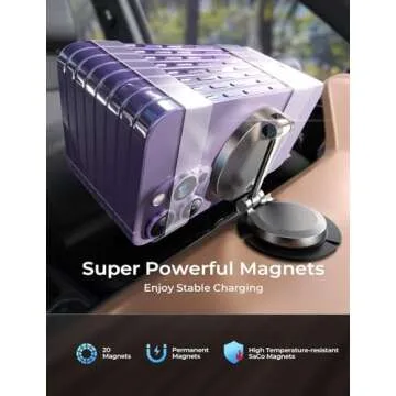 LISEN MagSafe Car Mount Charger for iPhone - 15W Fast Charge