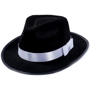 Funny Party Hats Black Fedora Hat for Halloween and Parties