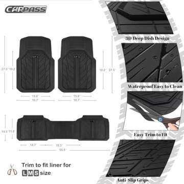 Heavy Duty All-Weather Car Floor Mats for Trucks SUVs