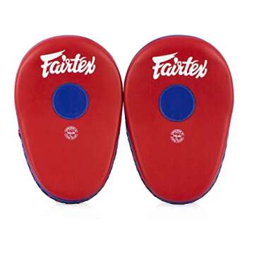 Fairtex FMV13 Maximized Focus Mitts for Boxing, Muay Thai Kickboxing, MMA (Red/Blue)