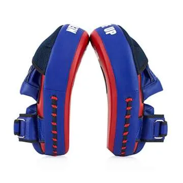 Fairtex FMV13 Maximized Focus Mitts for Boxing, Muay Thai Kickboxing, MMA (Red/Blue)