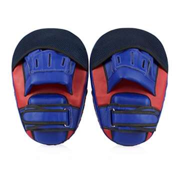 Fairtex FMV13 Maximized Focus Mitts for Boxing, Muay Thai Kickboxing, MMA (Red/Blue)